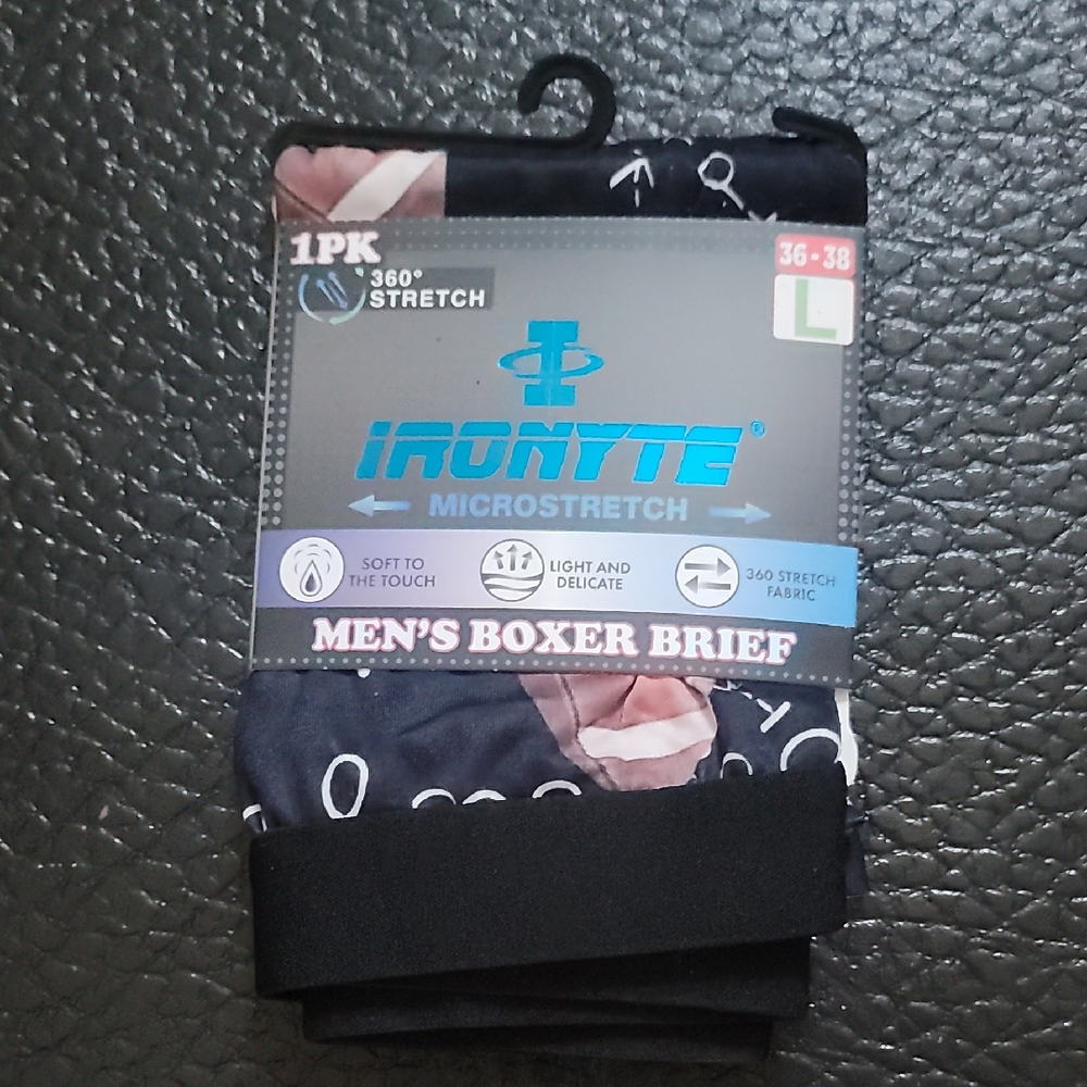 Ironyte Microstretch Black Football Boxer Briefs